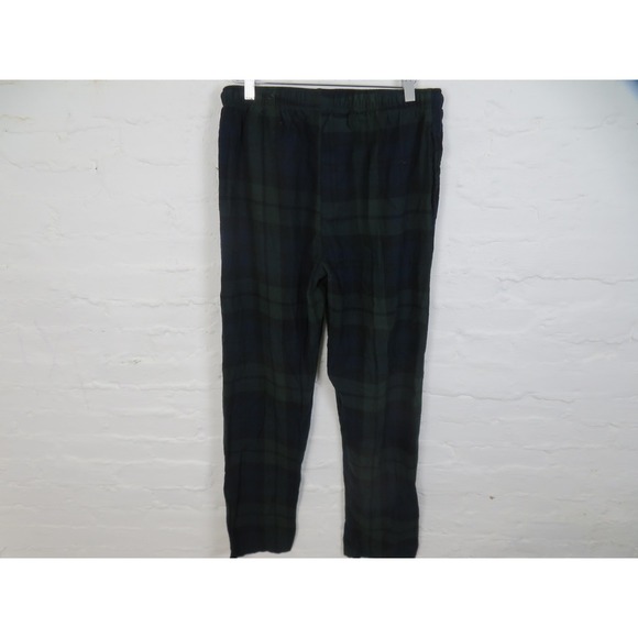 Polo Ralph Lauren Pajama Pants Mens Medium Tartan Plaid Sleepwear Green Flannel - Picture 6 of 11